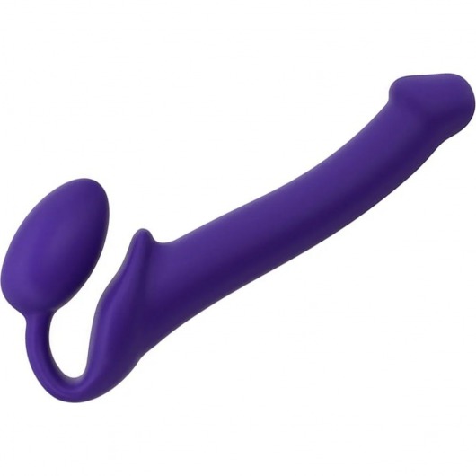 Фиолетовый безремневой страпон Silicone Bendable Strap-On - size M - Strap-on-me - купить с доставкой во Владивостоке