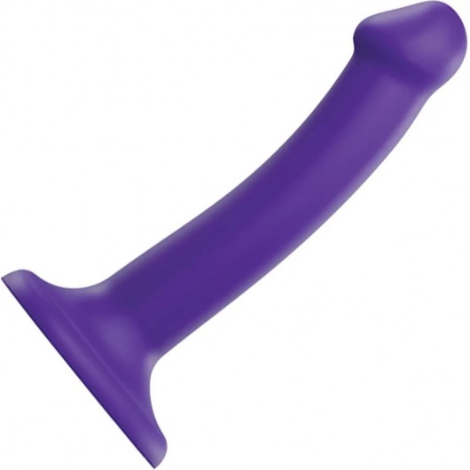 Фиолетовый фаллоимитатор-насадка Strap-On-Me Dildo Dual Density size S - 17 см. - Strap-on-me - купить с доставкой во Владивостоке