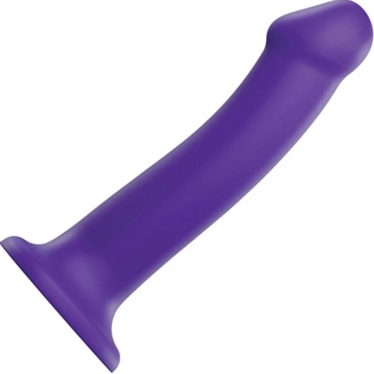 Фиолетовый фаллоимитатор-насадка Strap-On-Me Dildo Dual Density size L - 19 см. - Strap-on-me - купить с доставкой во Владивостоке