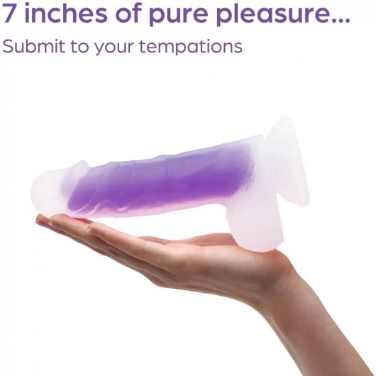 Фиолетовый фаллоимитатор So Divine Real Skin - 17 см. - So divine