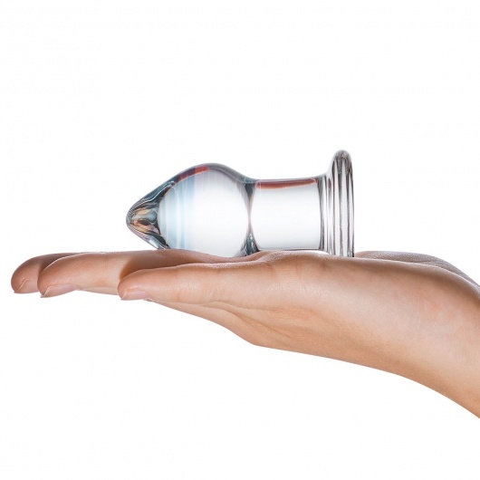 Классическая анальная пробка Amethyst Rain Small - 8 см. - Glas