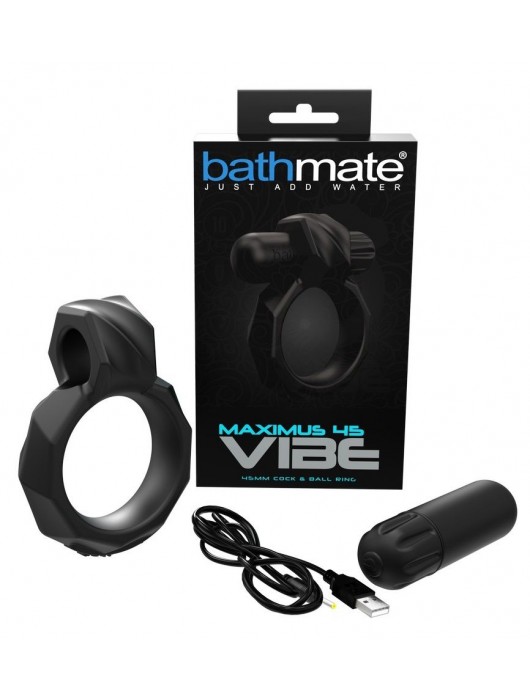 Черное эрекционное виброкольцо Maximus 45 Vibe - Bathmate - во Владивостоке купить с доставкой