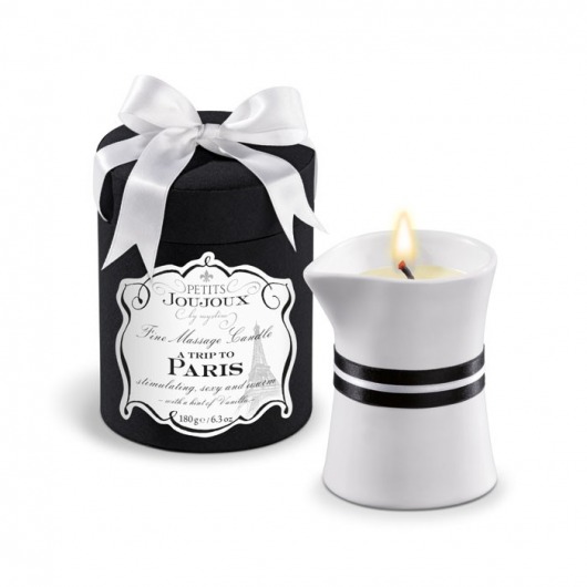 Массажное масло в виде большой свечи Petits Joujoux Paris с ароматом ванили и сандала - MyStim - купить с доставкой во Владивостоке