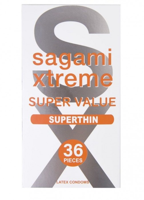 Ультратонкие презервативы Sagami Xtreme Superthin - 36 шт. - Sagami - купить с доставкой во Владивостоке