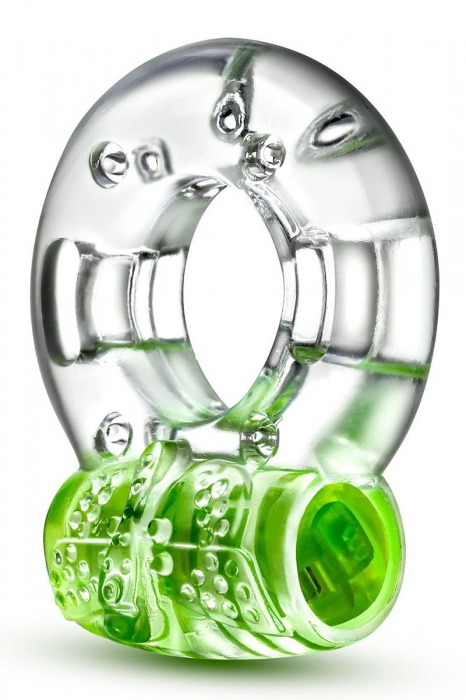 Зеленое эрекционное виброкольцо Arouser Vibrating C-Ring - Blush Novelties - во Владивостоке купить с доставкой