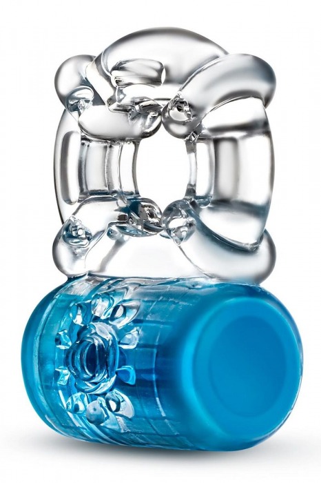 Синее эрекционное виброкольцо Pleaser Rechargeable C-Ring - Blush Novelties - во Владивостоке купить с доставкой