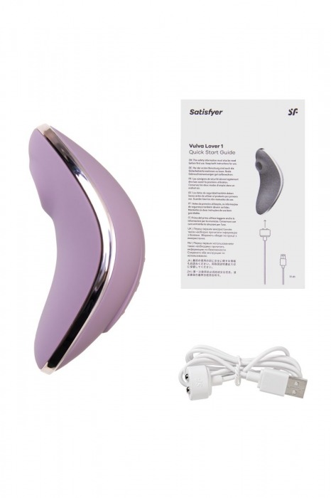 Сиреневый вакуум-волновой вибростимулятор клитора Satisfyer Vulva Lover 1 - Satisfyer