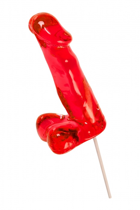 Красный леденец в форме члена со вкусом виски - 173 гр. - Sosuчki - купить с доставкой во Владивостоке