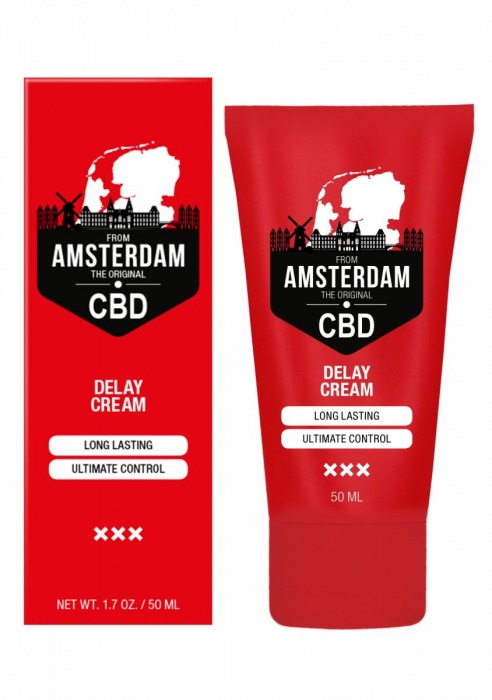 Крем-пролонгатор CBD from Amsterdam Delay Cream - 50 мл. - Shots Media BV - купить с доставкой во Владивостоке