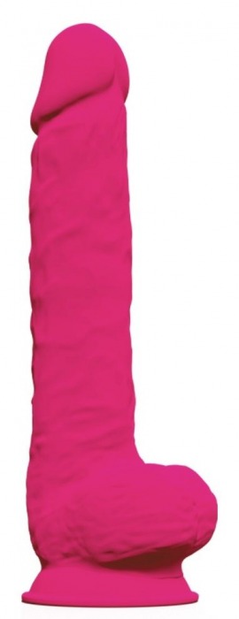 Ярко-розовый фаллоимитатор-гигант Model 1 - 38 см. - Adrien Lastic