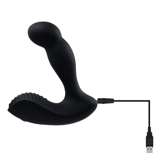 Черный массажер простаты Adams Come-Hither Prostate Massager - 13,5 см. - Adam & Eve - во Владивостоке купить с доставкой