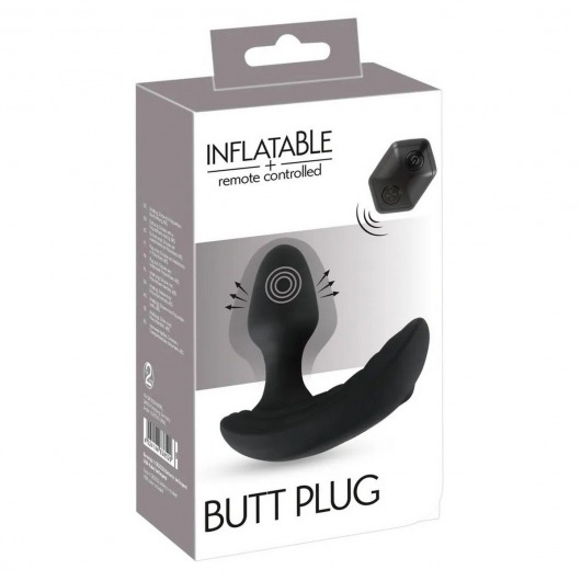 Черный вибростимулятор простаты Butt Plug с функцией расширения - 10,7 см. - Orion - во Владивостоке купить с доставкой