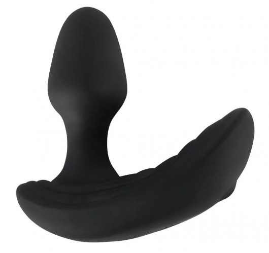 Черный вибростимулятор простаты Butt Plug с функцией расширения - 10,7 см. - Orion - во Владивостоке купить с доставкой