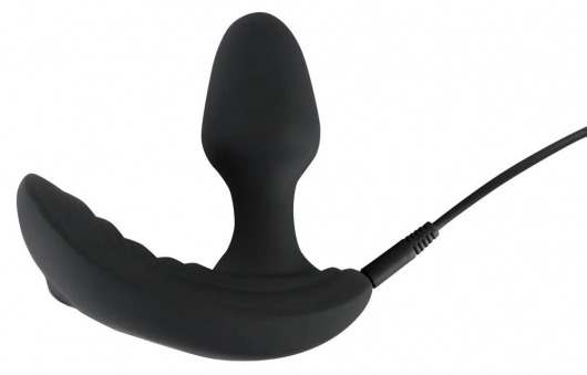 Черный вибростимулятор простаты Butt Plug с функцией расширения - 10,7 см. - Orion - во Владивостоке купить с доставкой