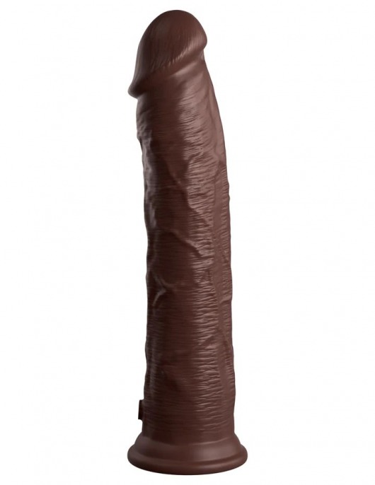 Коричневый фаллоимитатор-реалистик 11  Silicone Dual Density Cock - 29,5 см. - Pipedream
