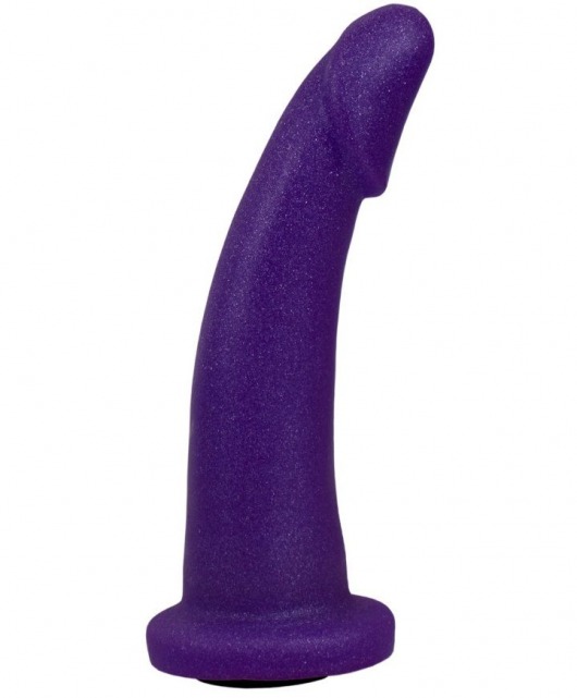 Фиолетовая гладкая изогнутая насадка-плаг - 14,7 см. - LOVETOY (А-Полимер) - купить с доставкой во Владивостоке