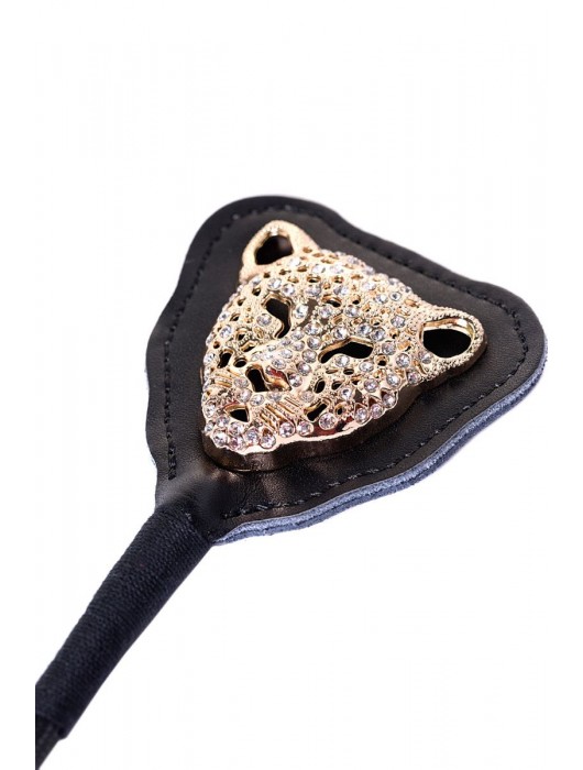 Чёрный стек с фигуркой леопарда на наконечнике - 21 см. - ToyFa - купить с доставкой во Владивостоке