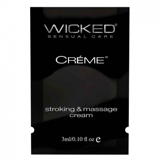Крем для массажа и мастурбации Wicked Stroking and Massage Creme - 3 мл. - Wicked - купить с доставкой во Владивостоке