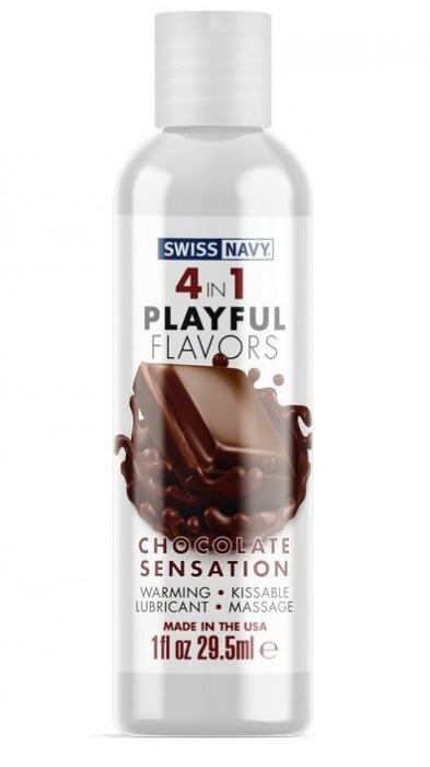 Массажный гель 4-в-1 Chocolate Sensation с ароматом шоколада - 29,5 мл. - Swiss navy - купить с доставкой во Владивостоке