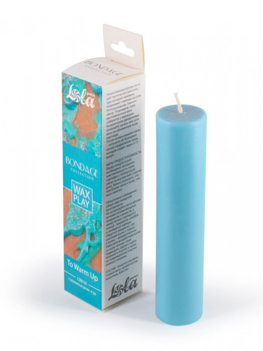 Голубая БДСМ-свеча To Warm Up - Lola Games - купить с доставкой во Владивостоке