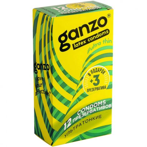 Ультратонкие презервативы Ganzo Ultra thin - 15 шт. - Ganzo - купить с доставкой во Владивостоке