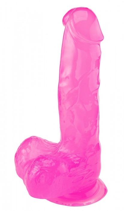 Розовый реалистичный фаллоимитатор - 18 см. - Devi