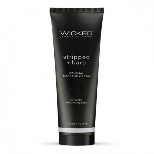 Массажный легкий крем WICKED Stripped plus Bare - 120 мл. - Wicked - купить с доставкой во Владивостоке