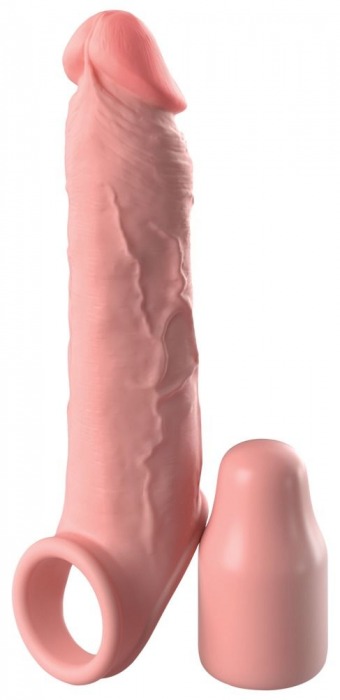 Телесная насадка-удлинитель 2 Inch Silicone X-tension with Strap - 20,3 см. - Pipedream - во Владивостоке купить с доставкой