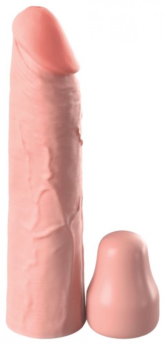 Телесная насадка-удлинитель 1 Inch Silicone X-tension - 17,8 см. - Pipedream - во Владивостоке купить с доставкой