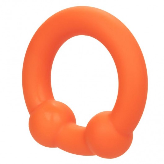 Оранжевое эрекционное кольцо Liquid Silicone Dual Ball Ring - California Exotic Novelties - во Владивостоке купить с доставкой
