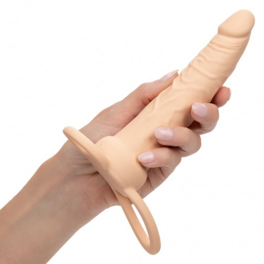 Телесная перезаряжаемая вибронасадка для двойного проникновения Rechargeable Dual Penetrator - California Exotic Novelties - купить с доставкой во Владивостоке