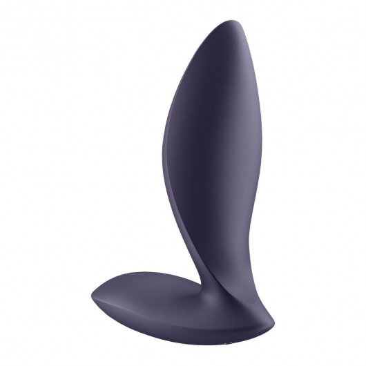 Фиолетовый анальный вибростимулятор Power Plug - Satisfyer - во Владивостоке купить с доставкой