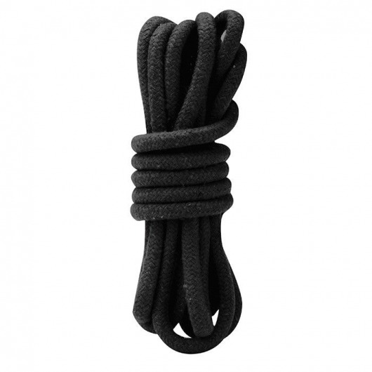 Черная хлопковая веревка для связывания - 3 м. - Lux Fetish - купить с доставкой во Владивостоке