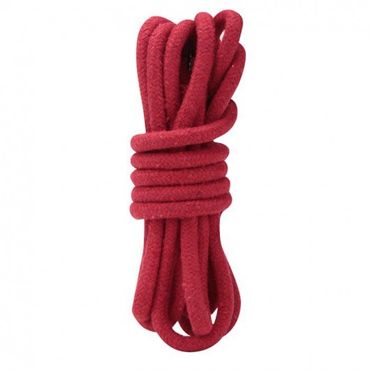 Красная хлопковая веревка для связывания - 3 м. - Lux Fetish - купить с доставкой во Владивостоке
