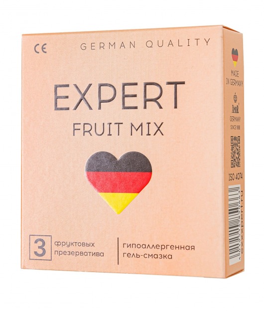 Ароматизированные презервативы EXPERT Fruit Mix - 3 шт. - Expert - купить с доставкой во Владивостоке