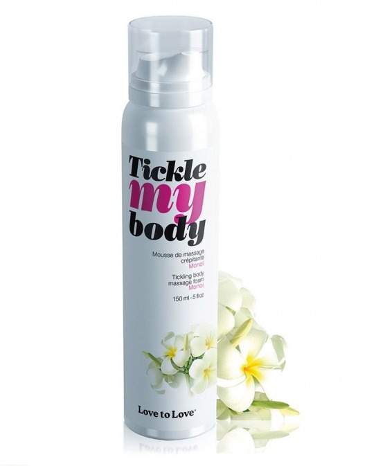 Массажная хрустящая пенка Tickle My Body Monoi с ароматом моной - 150 мл. - Love to Love - купить с доставкой во Владивостоке