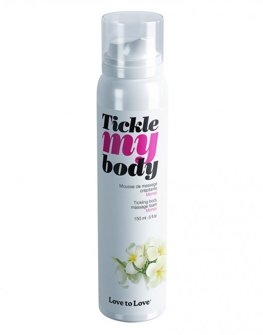 Массажная хрустящая пенка Tickle My Body Monoi с ароматом моной - 150 мл. - Love to Love - купить с доставкой во Владивостоке