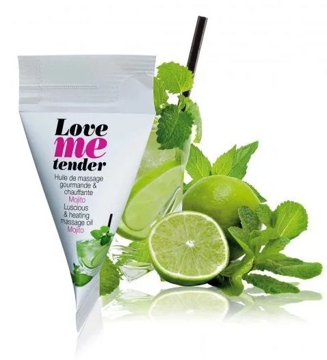 Съедобное согревающее массажное масло Love Me Tender Mojito с ароматом мохито - 10 мл. - Love to Love - купить с доставкой во Владивостоке