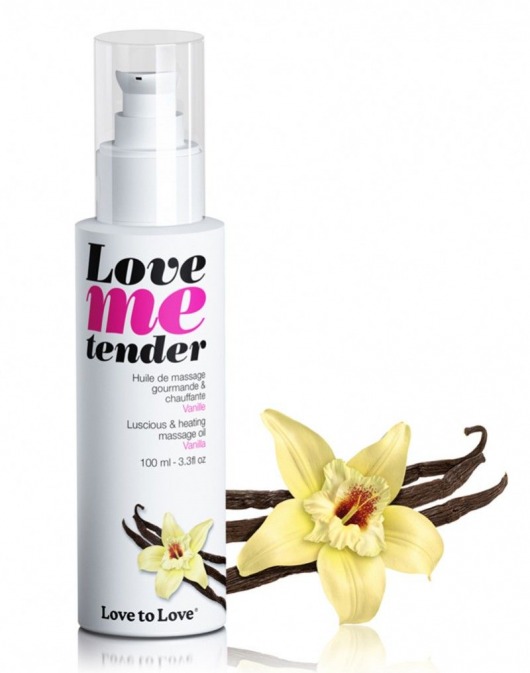 Съедобное согревающее массажное масло Love Me Tender Vanilla с ароматом ванили - 100 мл. - Love to Love - купить с доставкой во Владивостоке