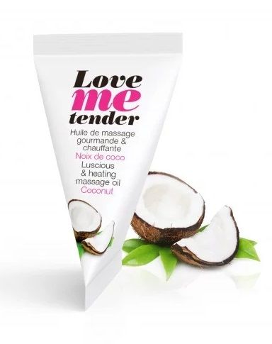 Съедобное согревающее массажное масло Love Me Tender Cocos с ароматом кокоса - 10 мл. - Love to Love - купить с доставкой во Владивостоке