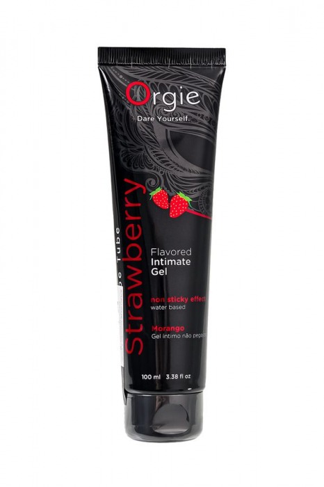 Интимный гель на водной основе Lube Tube Strawberry с клубничным вкусом - 100 мл. - ORGIE - купить с доставкой во Владивостоке