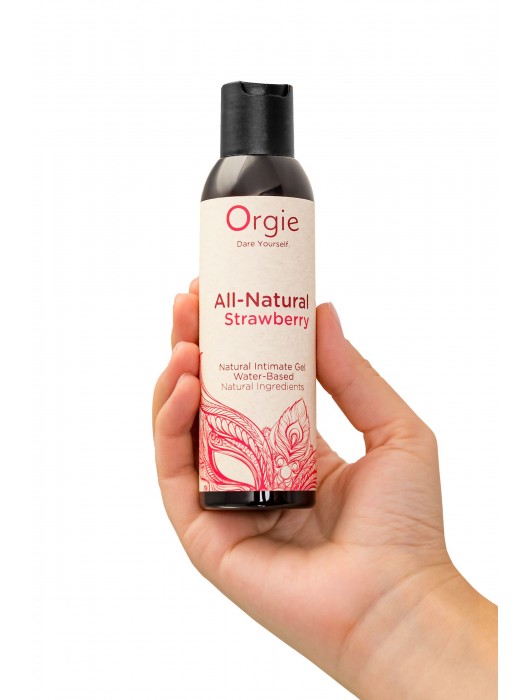 Интимный гель на водной основе All-Natural Strawberry с ароматом клубники - 150 мл. - ORGIE - купить с доставкой во Владивостоке