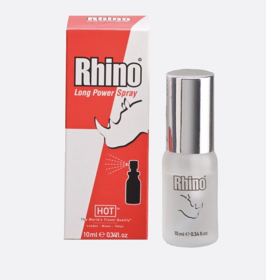 Пролонгирующий спрей для мужчин Rhino - 10 мл. - HOT - купить с доставкой во Владивостоке