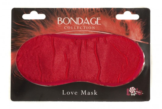 Красная маска на глаза BONDAGE - Lola Games - купить с доставкой во Владивостоке
