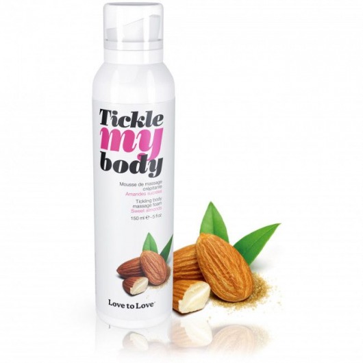 Массажная хрустящая пенка Tickle My Body Sweet Almonds с ароматом миндаля - 150 мл. - Love to Love - купить с доставкой во Владивостоке
