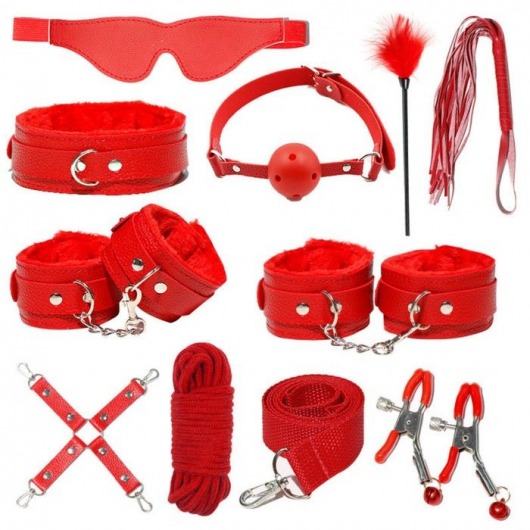 Красный БДСМ-набор «Оки-Чпоки» из 11 предметов - Сима-Ленд - купить с доставкой во Владивостоке