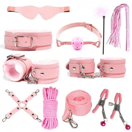 Розовый БДСМ-набор «Оки-Чпоки» из 11 предметов - Сима-Ленд - купить с доставкой во Владивостоке
