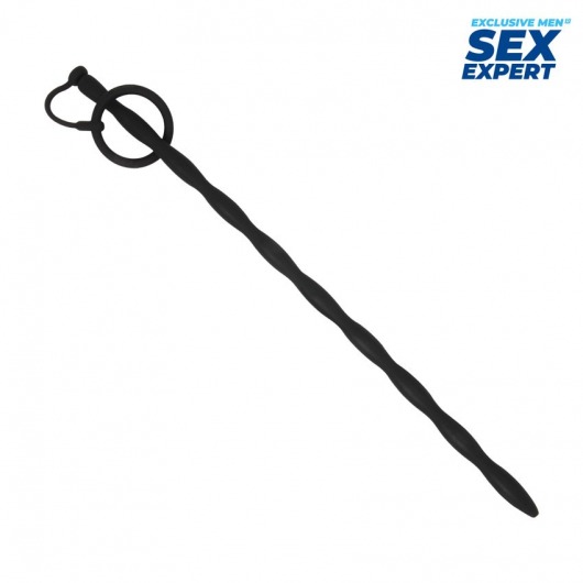 Черный стимулятор уретры Sex Expert - Sex Expert - купить с доставкой во Владивостоке