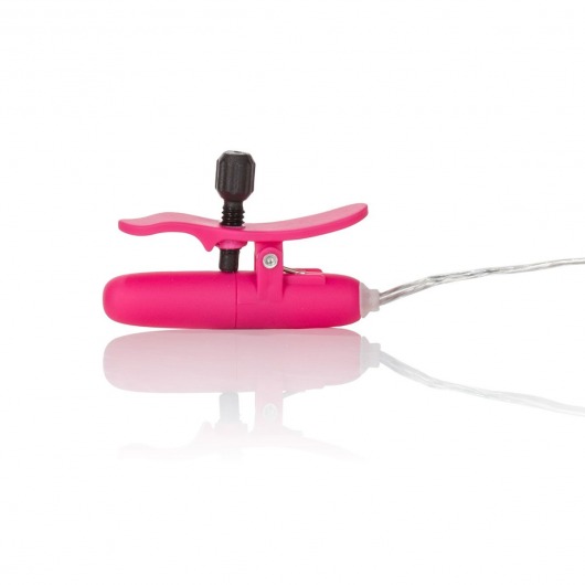 Розовые зажимы на соски с нагревательным эффектом с вибрацией Heated Nipple Teasers - California Exotic Novelties