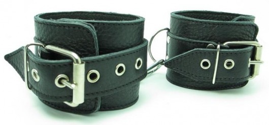 Кожаные наручники с пряжкой - БДСМ Арсенал - купить с доставкой во Владивостоке